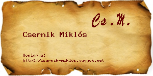 Csernik Miklós névjegykártya